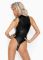 Боді з мокрим ефектом Noir Handmade F294 Powerwetlook bodysuit with front zipper, S