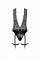 Боді Noir Handmade F297 Libido, XL, чорне, мереживо, низ під латекс, відкритий доступ, гартери