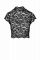 Топ Noir Handmade F303 Essence, XXL, black, мереживний, короткий рукав, комір-стійка