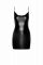 Сукня Noir Handmade F307 Mirage, L, black, міні, під латекс, відкрита спина, декор зі стразів