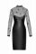 Сукня Noir Handmade F310 Sublime, XL, black, міді, мокрий ефект, верх — сітка, довгий рукав