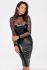 Сукня Noir Handmade F310 Sublime, XXL, black, міді, мокрий ефект, верх — сітка, довгий рукав