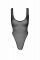 Боді Noir Handmade F322 Paparazzi, M, прозоре, низ стрінги, високі вирізи