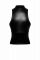 Топ Noir Handmade F324 Glam, S, black, халтер, на блискавці, вінілові вставки, комір-стійка