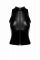 Топ Noir Handmade F324 Glam, M, black, халтер, на блискавці, вінілові вставки, комір-стійка