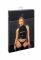 Топ Noir Handmade F324 Glam, L, black, халтер, на блискавці, вінілові вставки, комір-стійка