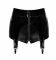 Шортики Noir Handmade F325 Glam, XXL, black, вініл, висока талія, кріплення для панчіх, з доступом