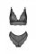 Комплект Passion AMBERLY SET black, L/XL, бралет і трусики бразиліана