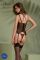 Корсет Passion DROSERA CORSET black, XXL/XXXL, з кріпленнями для панчіх, трусики в комплекті