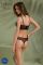 Комплект Passion DROSERA SET black, L/XL, сітка+мереживо, бюстьє та трусики танга