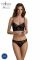 Комплект Passion DROSERA SET black, L/XL, сітка+мереживо, бюстьє та трусики танга