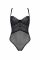 Боді Passion KERRIA BODY black, L/XL, з високими вирізами та верхом балконет