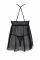 Пеньюар Passion KERRIA CHEMISE black, XXL/XXXL, мереживний верх, трусики в комплекті
