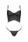 Комплект Passion KERRIA SET black, XXL/XXXL сітка+мереживо, бюстьє та стрінги