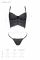 Комплект Passion KERRIA SET black, XXL/XXXL сітка+мереживо, бюстьє та стрінги