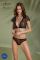 Комплект Passion LEAFA BIKINI black, XXL/XXXL, бюстгальтер-топ з рукавчиками, стрінги-шортики з вирізом