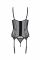 Корсет Passion LEAFA CORSET black L/XL, м'які чашки, затискачі для панчіх, стрінги в комплекті