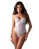 Боді Obsessive Alissium Teddy White, XS/S, ліф з м’якою чашкою, високі вирізи для ніг