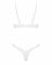 Комплект Obsessive Alissium 2-pcs set, M/L, мереживо, ліф з м’якою чашкою, трусики танга