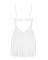 Пеньюар Obsessive Alissium chemise & thong, XL/2XL, мереживний ліф, стрінги в комплекті