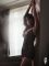Пеньюар Obsessive Novenes chemise & thong, M/L, обтислий, прозорий, зі стрепами, стрінги в комплекті