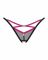 Трусики-стрінги Obsessive Novenes crotchless thong, M/L, сітка, стрепи, прикраса зі стразами