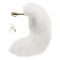 Металева анальна пробка з хутряним хвостом LOCKINK SEVANDA White Fox-Tail Anal Rose-shape Plug