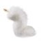 Металева анальна пробка з хутряним хвостом LOCKINK SEVANDA White Fox-Tail Anal Rose-shape Plug