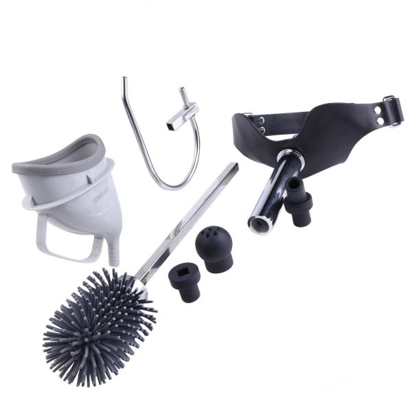 Набір для домінування LOCKINK SEVANDA Objectification Bathroom Set, маска та 4 насадки