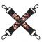 БДСМ-набір LOCKINK The Flowering Serpent Bondage Set, чорний, з малюнком у вигляді змій, 12 предметів