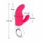 Вібратор-кролик Fun Factory MISS BI pink/white, 2 незалежні мотори, діаметр 4,2 см