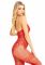 Бодістокінг Leg Avenue Rhinestone Lace and Net, One Size, червоний, зі стразами, відкритий доступ