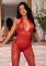 Бодістокінг Leg Avenue Rhinestone Lace and Net, One Size, червоний, зі стразами, відкритий доступ