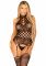 Мереживний бодістокінг з відкритим доступом Leg Avenue High neck lace bodystocking One size Black