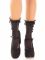 Шкарпетки ажурні Leg Avenue Mini Bow Lace Anklet, чорні, з рюшами, декор — бантики