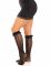 Гольфи ажурні Leg Avenue Sweetheart Ruffle Cuff Knee Highs, чорні, з рюшами, малюнок-сердечка