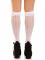 Гольфи ажурні Leg Avenue Sweetheart Ruffle Cuff Knee Highs, білі, малюнок-сердечка