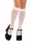 Гольфи ажурні Leg Avenue Sweetheart Ruffle Cuff Knee Highs, білі, малюнок-сердечка