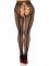 Стрип-колготки Leg Avenue Crotchless Net Tights with Heart Backseam, One Size, чорні, з доступом