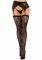 Комплект Leg Avenue Lace thigh highs & garterbelt, One Size, чорний, панчохи та пояс з пажами