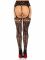 Колготки-панчохи Leg Avenue French Rose Backseam Garter Belt Stockings, чорні, One Size, з доступом