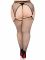 Панчохи Leg Avenue Stokings with O-ring Attached Garter Belt, 1X/2X, чорні, у сітку, імітація пояса