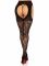Стрип-колготки Leg Avenue Eyelet lace suspender hose, One Size, чорні, ажурні, з відкритим доступом