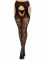 Стрип-колготки Leg Avenue Eyelet lace suspender hose, One Size, чорні, ажурні, з відкритим доступом