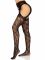 Стрип-колготки Leg Avenue Eyelet lace suspender hose, One Size, чорні, ажурні, з відкритим доступом