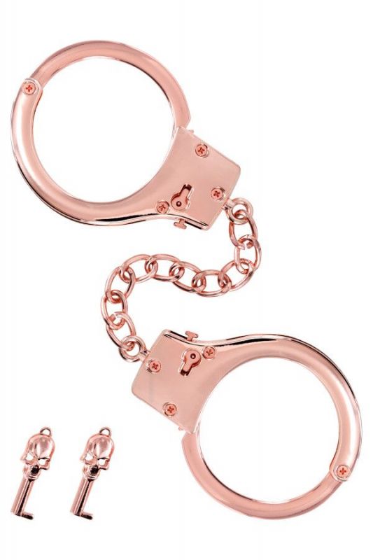 Металеві наручники Fetish Tentation Premium Chick wrist cuffs in rose-gold metal, рожеве золото