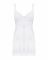 Сорочка Obsessive Amor Blanco underwire chemise & thong,L/XL, біла, мереживний ліф, стрінги в наборі