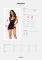 Сорочка Obsessive Bellastia chemise & thong, M/L, непрозора, фігурне декольте, стрінги в наборі