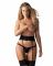 Пояс для панчіх Obsessive Nutris garter belt, XS/S, мереживний, з довгими пажами