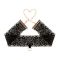 Мереживні наручники та комір Rosy Gold - Lace Cuffs and Collar - Black